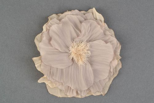 Chiffon brooch with tender flower - MADEheart.com