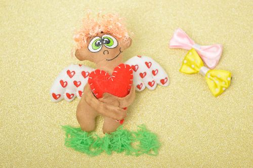 Handmade cute fridge magnet unusual textile present interior decor ideas - MADEheart.com