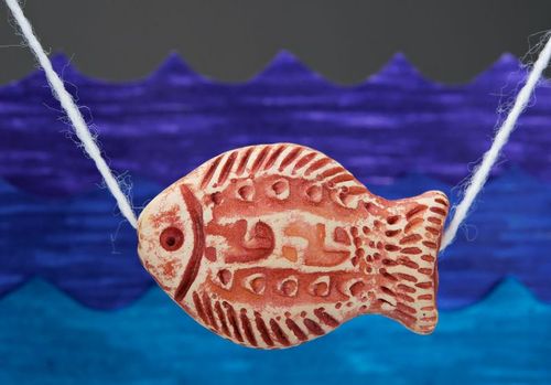 Ceramic pendant Fish - MADEheart.com