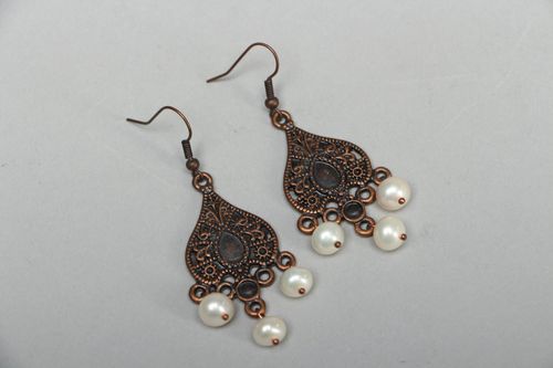 Boucles doreilles à pendeloques de style oriental - MADEheart.com