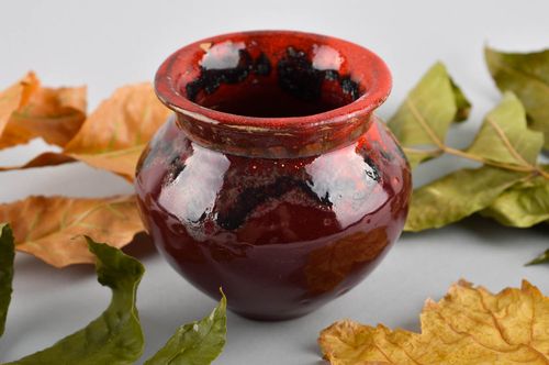 Deko Vase handgemachte Keramik Haus Dekoration moderne Vase schön bordeauxrot - MADEheart.com