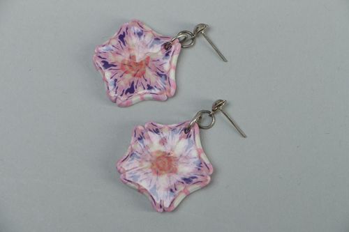 Polymer clay floral earrings - MADEheart.com