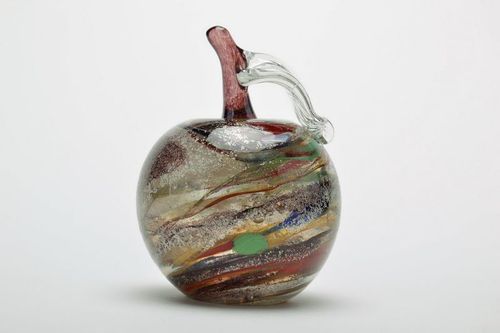 Dekorativer Apfel grün aus Glas - MADEheart.com