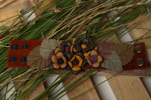 Bracciale in pelle fatto a mano accessorio di moda braccialetto originale - MADEheart.com