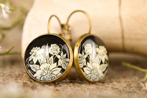 Modeschmuck Ohrhänger handgemachte Blumen Ohrringe Accessoire für Frauen - MADEheart.com