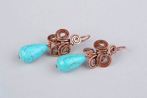 Earring made of turquoise Drop - MADEheart.com