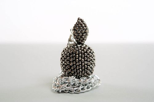 Pendentif en perles de rocaille artisanal Pomme - MADEheart.com