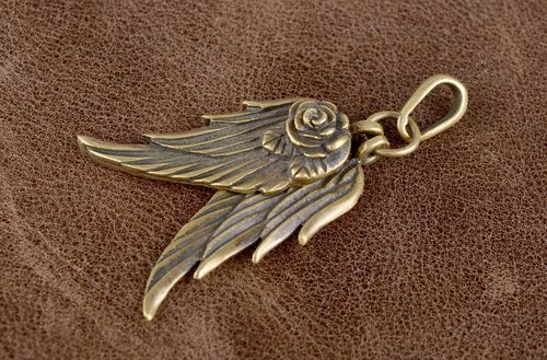 Handmade designer cute pendant unusual female pendant metal accessory - MADEheart.com