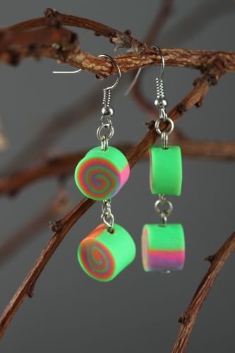 Handmade ausgefallener Ohrschmuck Schmuck Ohrhänger Polymer Clay Schmuck  - MADEheart.com